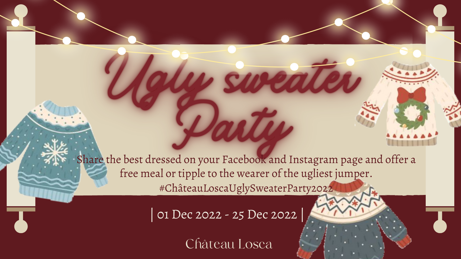 Ugly Christmas Jumper Competition - Sweater Party Event