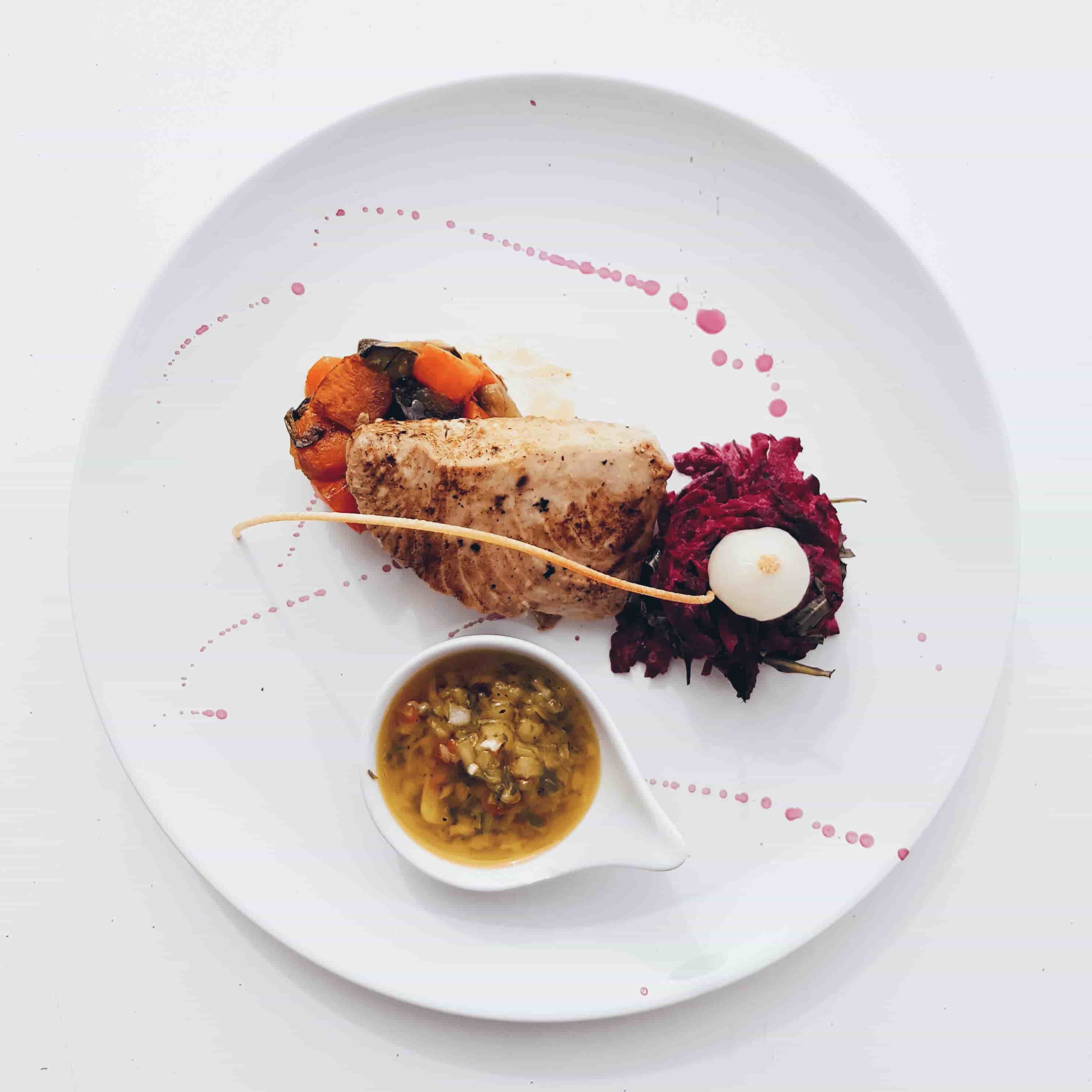 Photo of beautifully arranged food