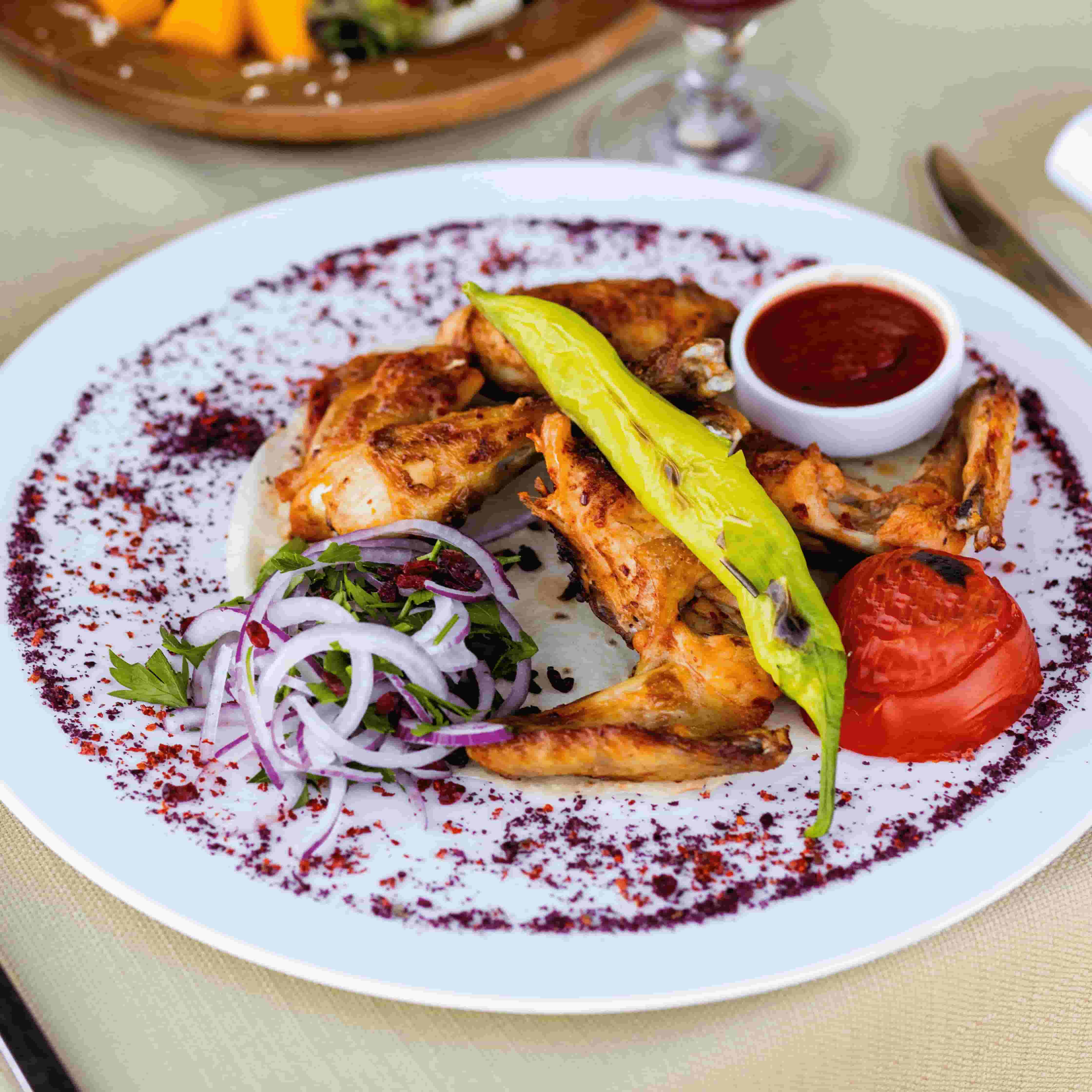 Photo of beautifully arranged food